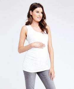 Ali Up/Down Nursing Tank - White