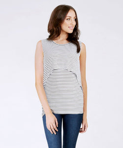 Stripe Swing Back Nursing Tank