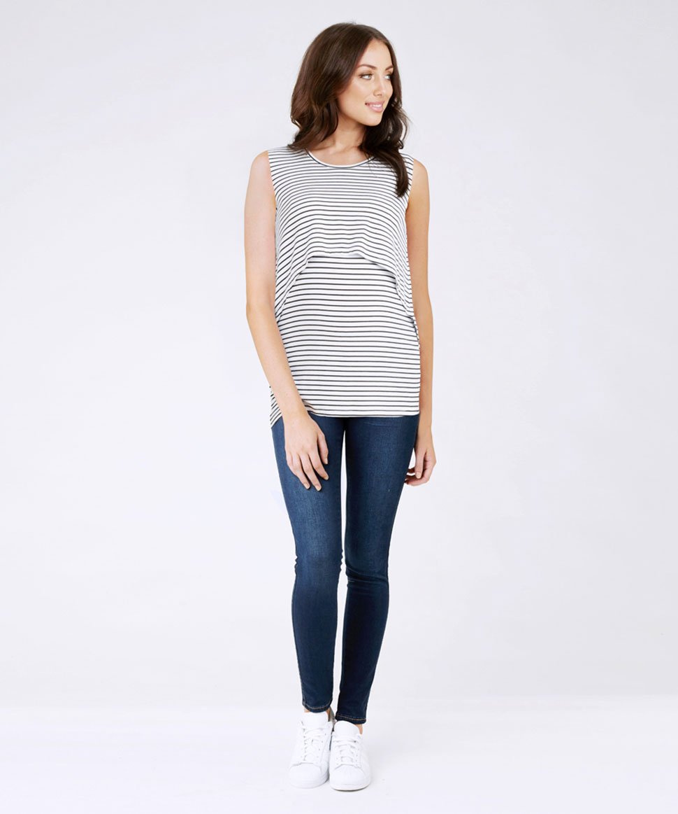 Stripe Swing Back Nursing Tank