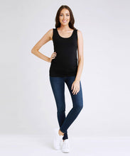 Scoop Neck Tube Tank in Black