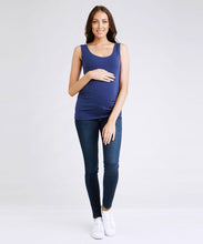 Scoop Neck Tube Tank in French Navy