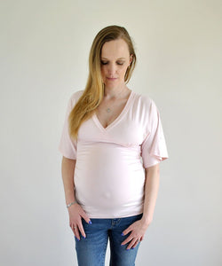 Meg Kimono 3/4 Sleeve Top in Pink