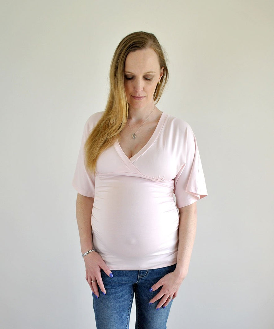 Meg Kimono 3/4 Sleeve Top in Pink
