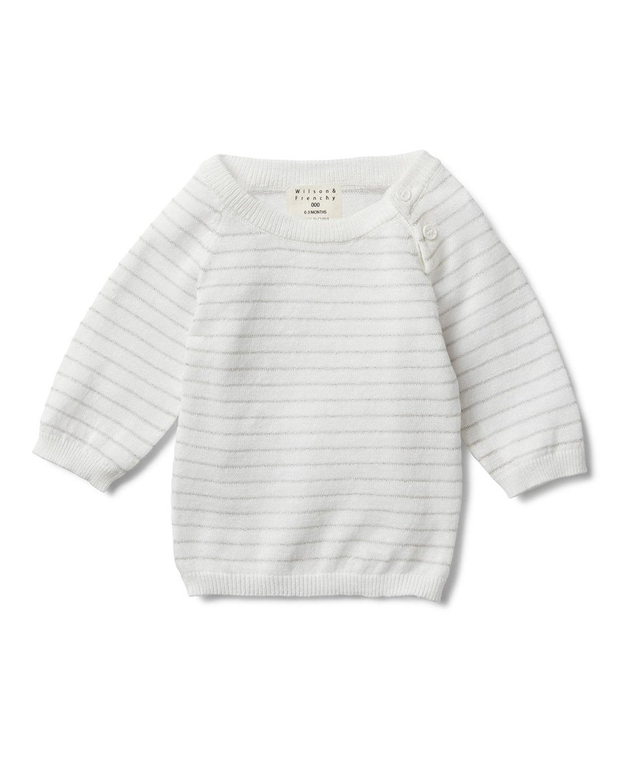 Silver Stripe Knitted Jumper