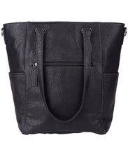 Vanchi Capri Tote Nappy Bag Black