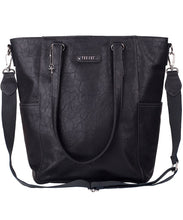 Vanchi Capri Tote Nappy Bag Black