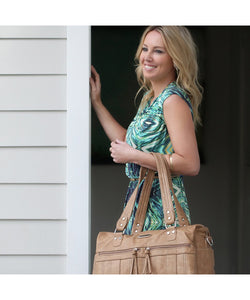 Vanchi Indie Carry All Nappy Bag Caramel