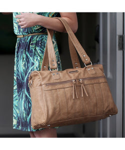 Vanchi Indie Carry All Nappy Bag Caramel