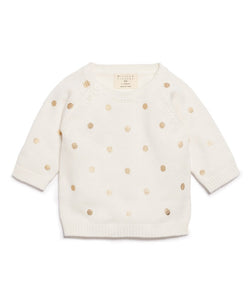 Little Polka Dot Knitted Baby Jumper