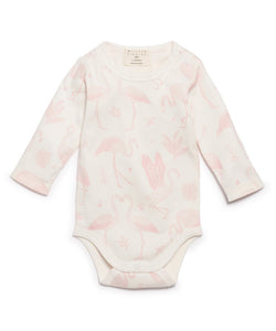 Flamingo Long Sleeve Baby Bodysuit