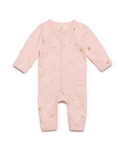 Pink Star Bright Long Sleeve Growsuit