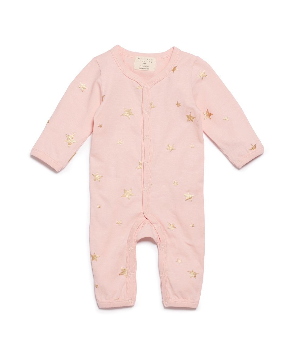 Pink Star Bright Long Sleeve Growsuit