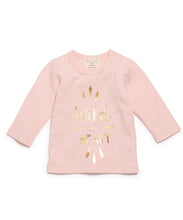 Wild at Heart Long Sleeve Baby Top Pink