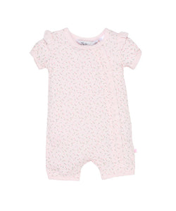 Hazel Short Sleeve Zip Romper for Baby Girl