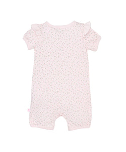 Hazel Short Sleeve Zip Romper for Baby Girl
