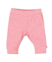 Sage 3/4 Leggings with Bow - Red Stripe