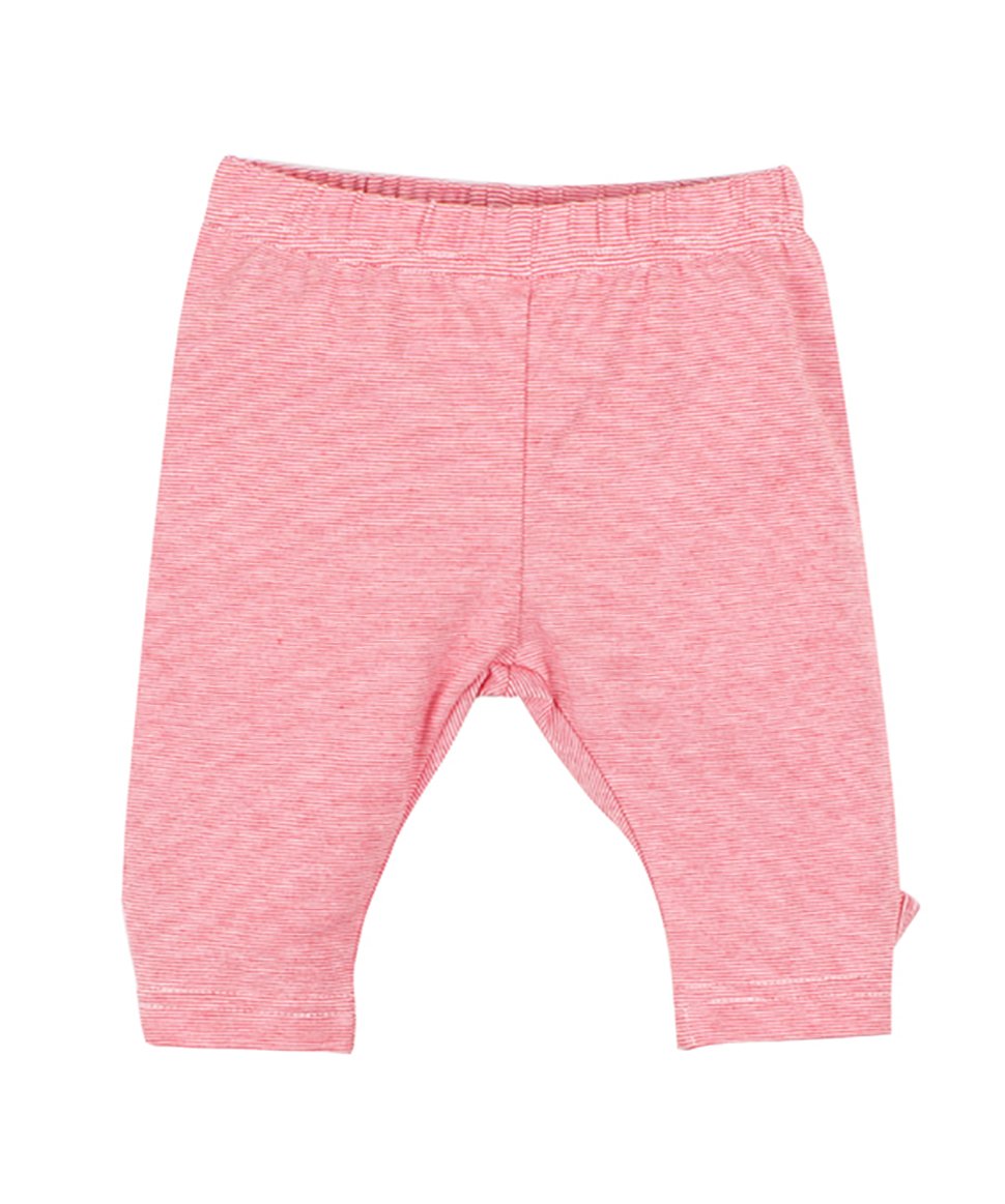 Sage 3/4 Leggings with Bow - Red Stripe