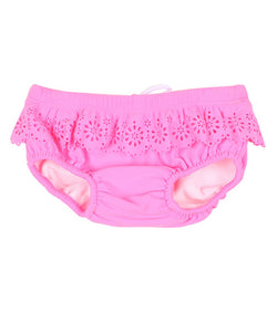 Ivy Cut Work Aqua Nappy Pant in Pink