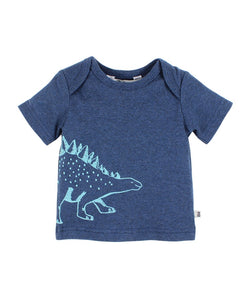 Liam Short Sleeve Dino Tee in Indigo Marle