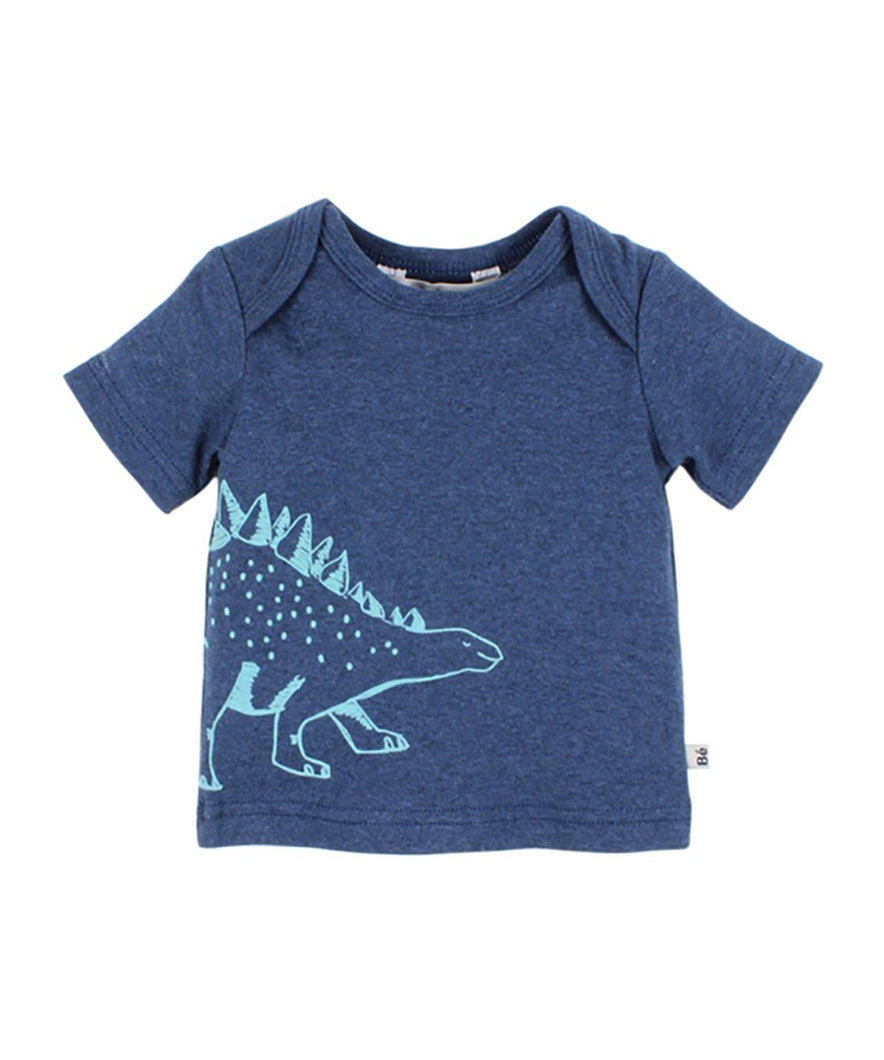 Liam Short Sleeve Dino Tee in Indigo Marle