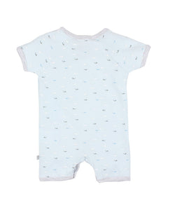 Avery Whales Short Sleeve Romper