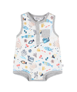 Oscar Print Bodysuit with Pocket