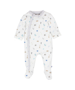 Ashton Long Sleeve Zip Romper with Feet