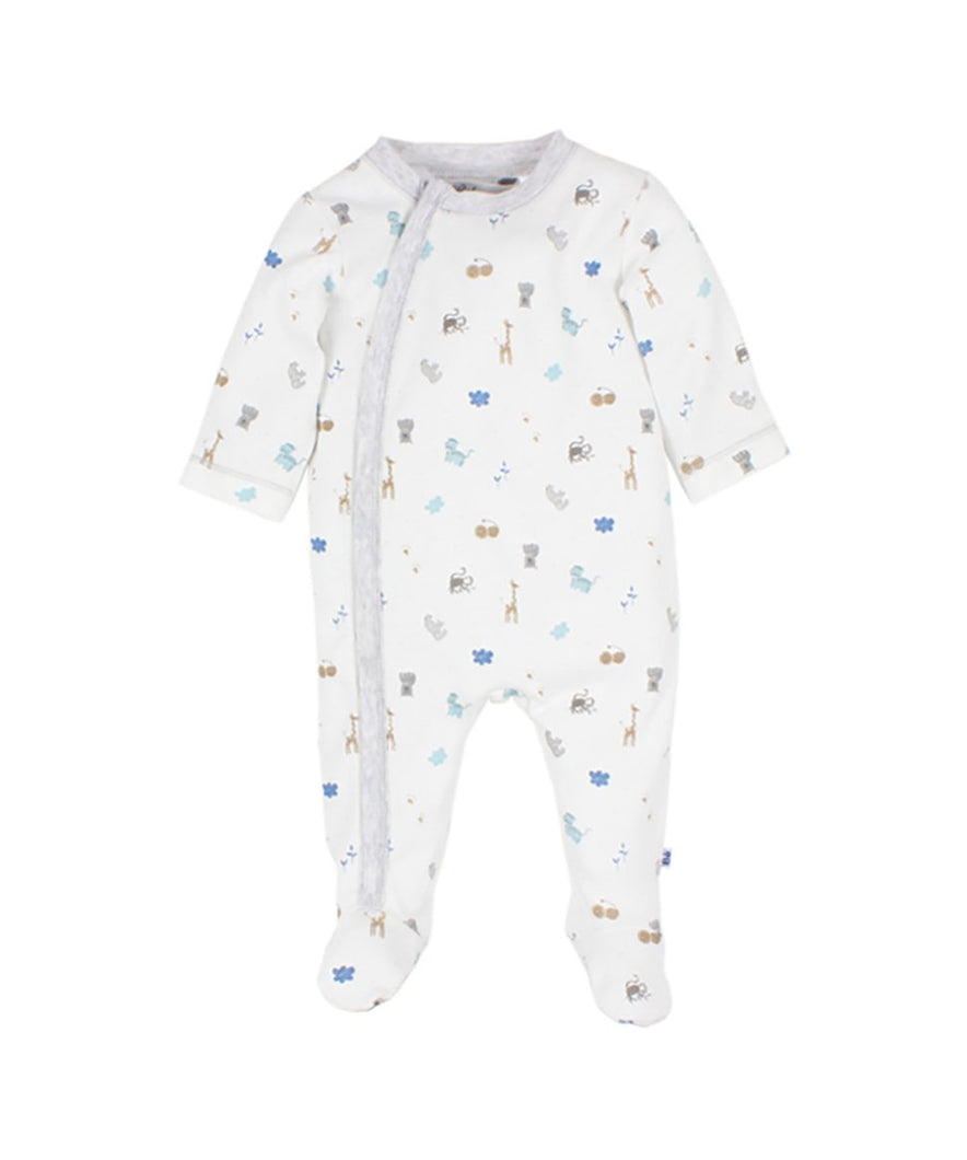 Ashton Long Sleeve Zip Romper with Feet