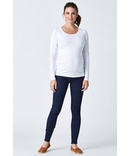 Basic Long Sleeve Maternity Tee White