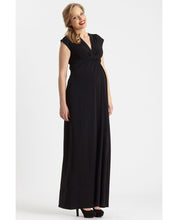 Maternity Occasion Knot Maxi Dress - Black