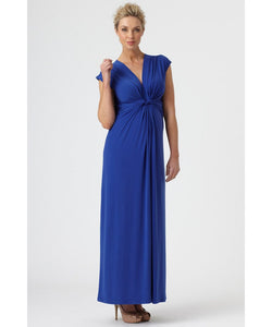 Maternity Occasion Knot Maxi Dress - Blue