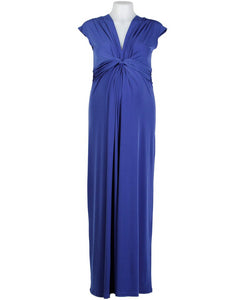 Maternity Occasion Knot Maxi Dress - Blue