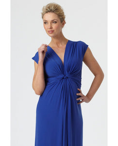 Maternity Occasion Knot Maxi Dress - Blue