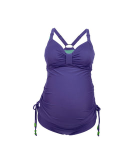 Nursing Swimwear Shake Tankini Set - Purple