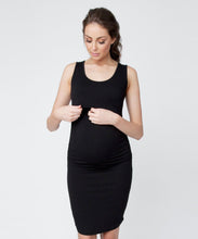 Sleeveless Nursing Tank Dress in Black
