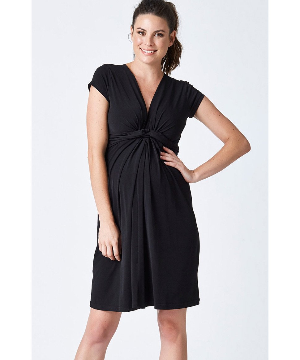 Maternity Knot Front Midi Dress