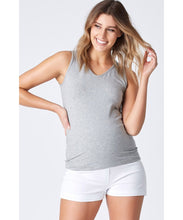 Maternity Singlet Ellie Side Gather - Grey