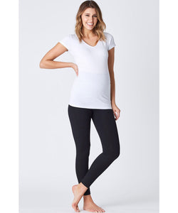 Maternity Tee Ellie Side Gather - White