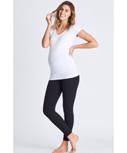 Maternity Tee Ellie Side Gather - White