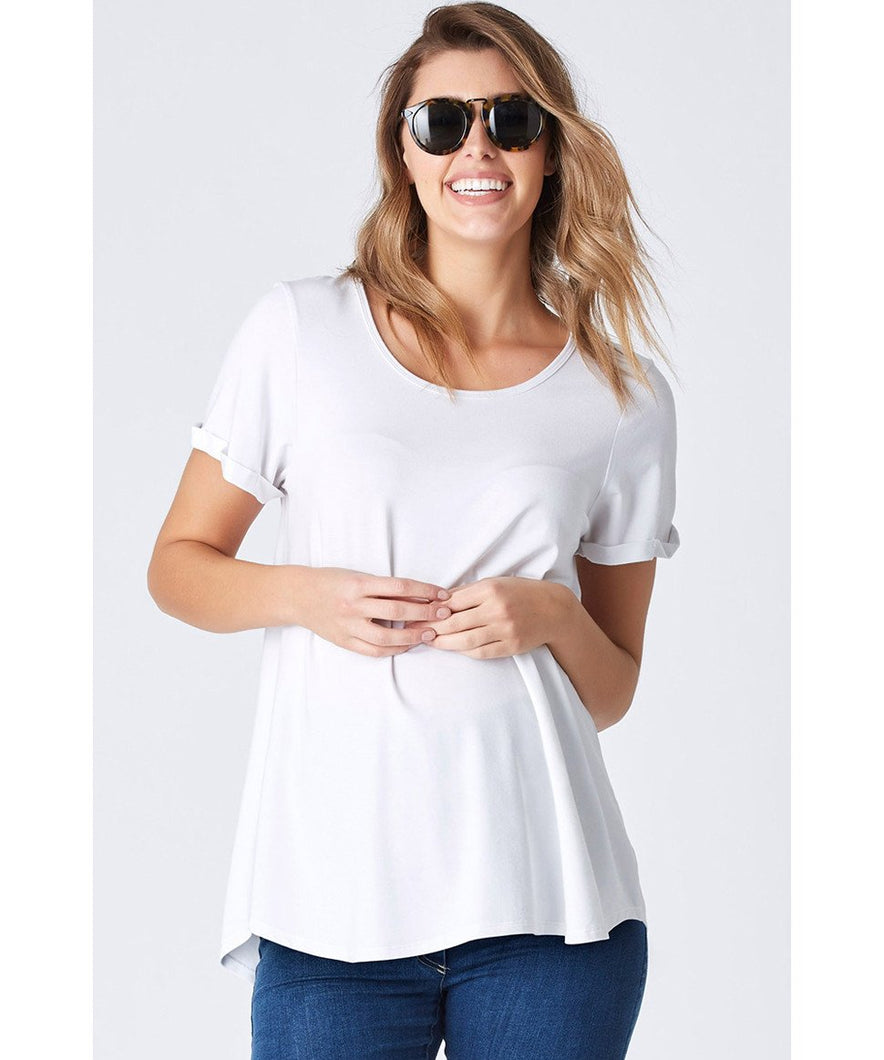 Maternity Tee Slouch Style - White