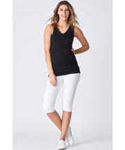 Maternity Singlet Ellie Side Gather - Black