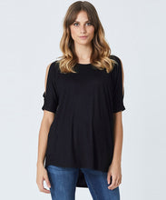 Mara Cut-Out Top in Black