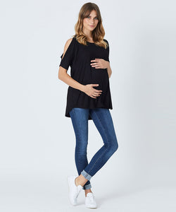 Mara Cut-Out Top in Black