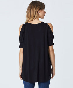 Mara Cut-Out Top in Black