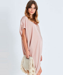 Harper Long Kaftan in Nude