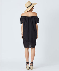 Prue Embroidered Sundress in Black