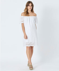 Prue Embroidered Sundress in White