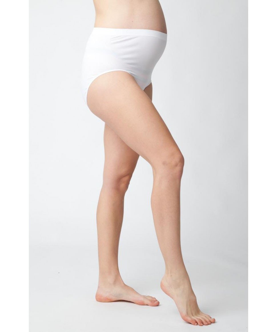 White Seamless High Briefs