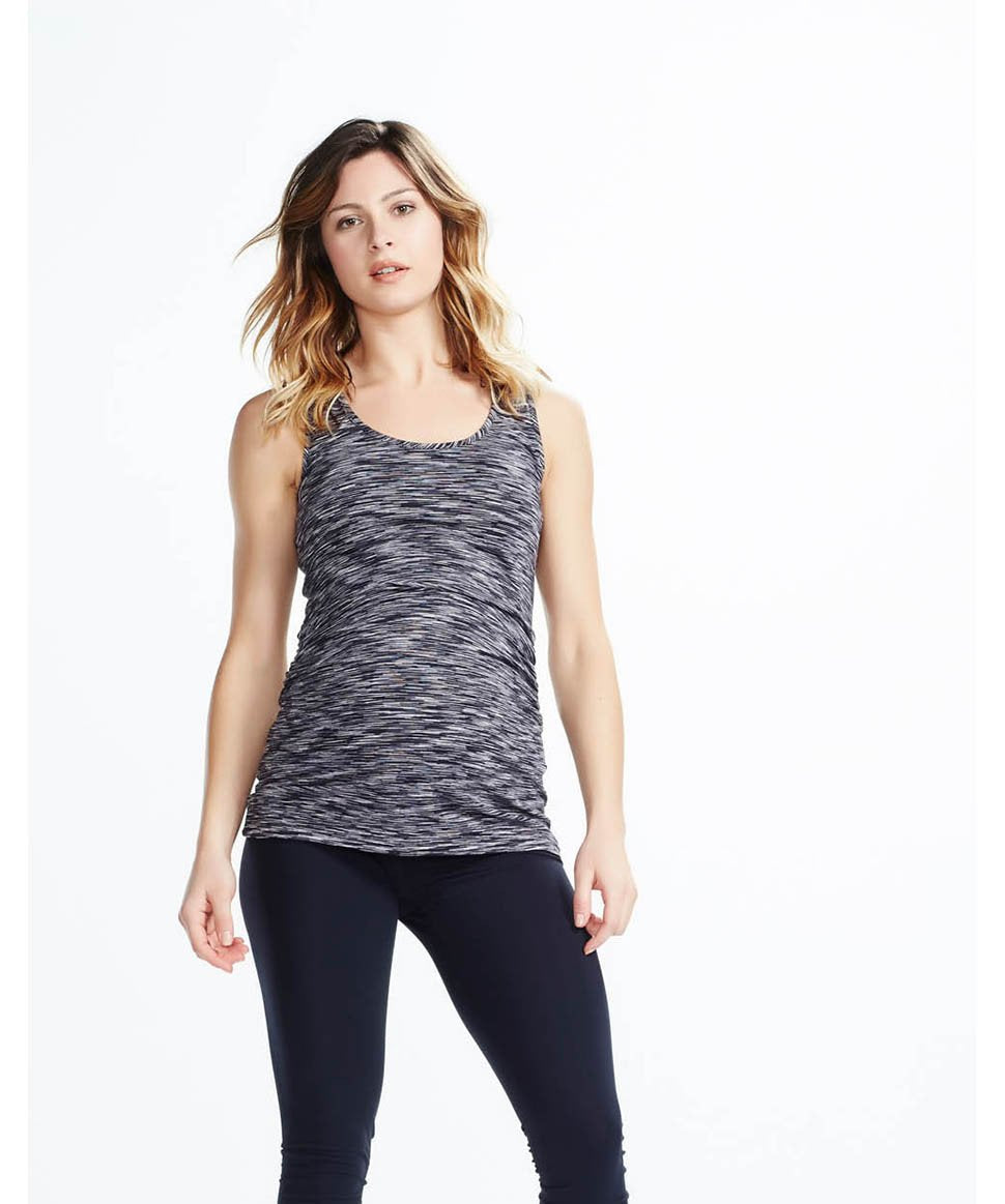 Space Dye Onyx Active Maternity Tank